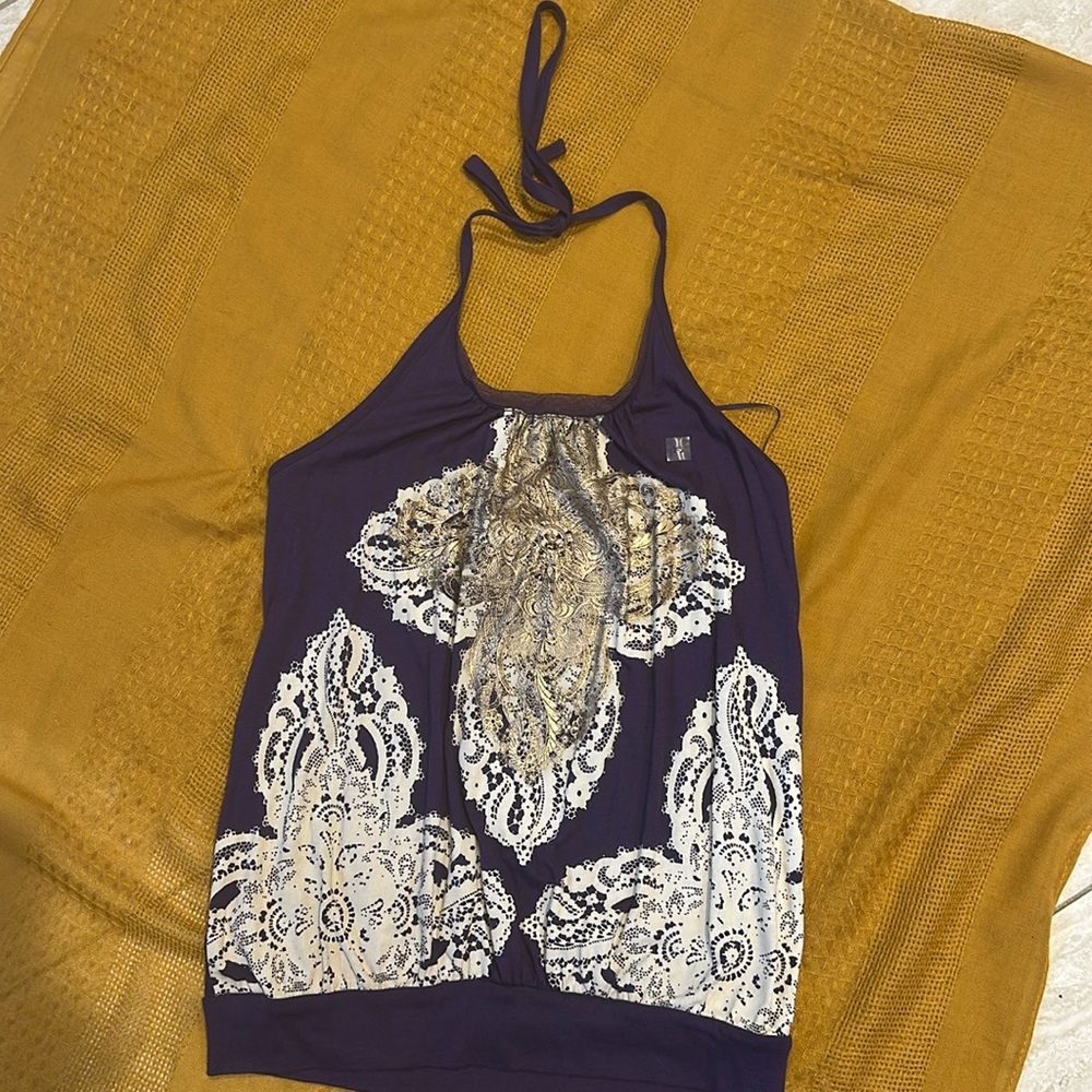 Express Purple halter top size XS